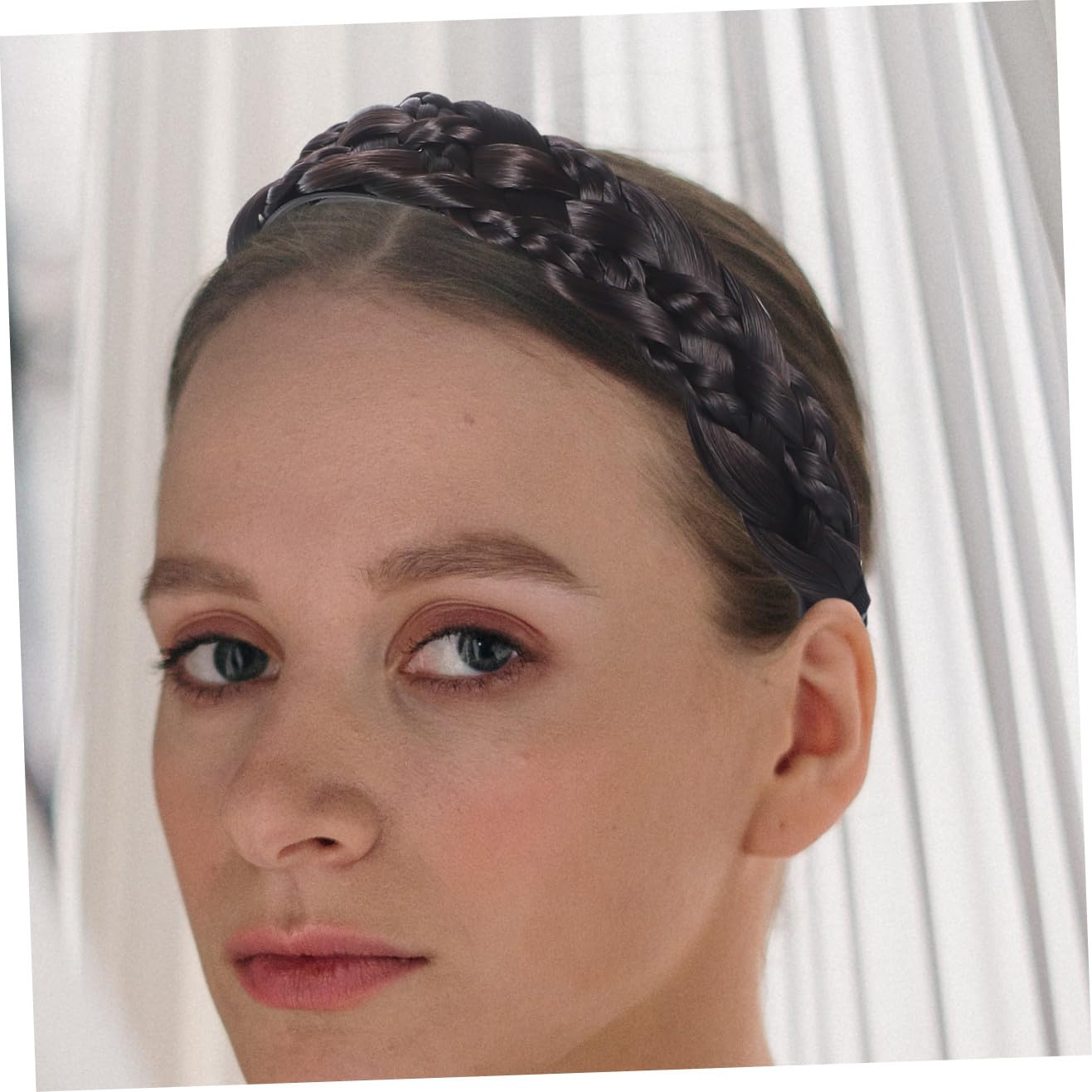 Healeved 5pièces Bandeau Tressé Synthétique Pour Femmes Accessoire De Cheveux Élégant Et Léger Pour Mariage Fête Et Usage Quotidien Profond