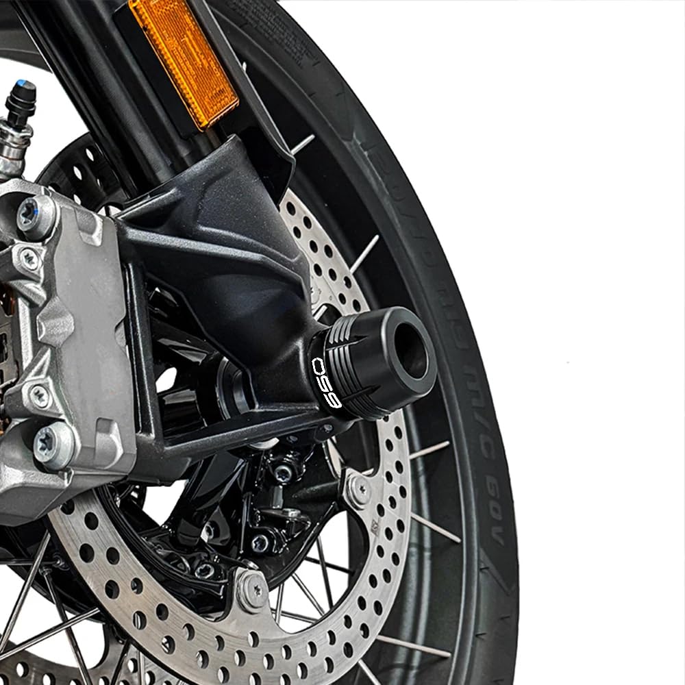 Motorrad Radschutz passend für Z650 Z650RS Ninja 650 NINJA650 KRT 2017-2024 2025 Vorderrad Hinterrad Schieber Achse Gabelrahmen Fallschutz Crash Pad Z 650 RS (Schwarz)