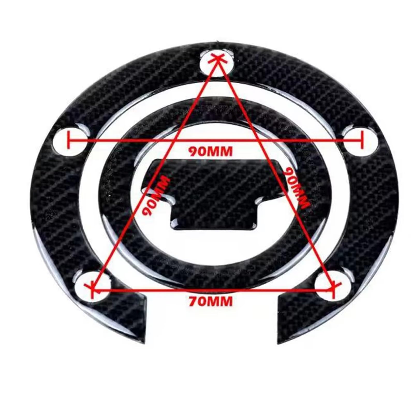 Sticker Serbatoio Moto Adesivo Decalcomania Coperchio Tappo Carburante Per Yamaha Per MT07 | Adesivo Decalcomania Copri Tappo Serbatoio Moto 3D Carbon Look