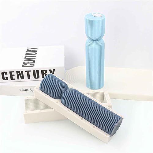 Miniatura 3 de Grainrain Molde de vela de rayas súper grandes 3D molde de jabón de silicona molde de resina epoxi cera de soja artesanal (ZH060)