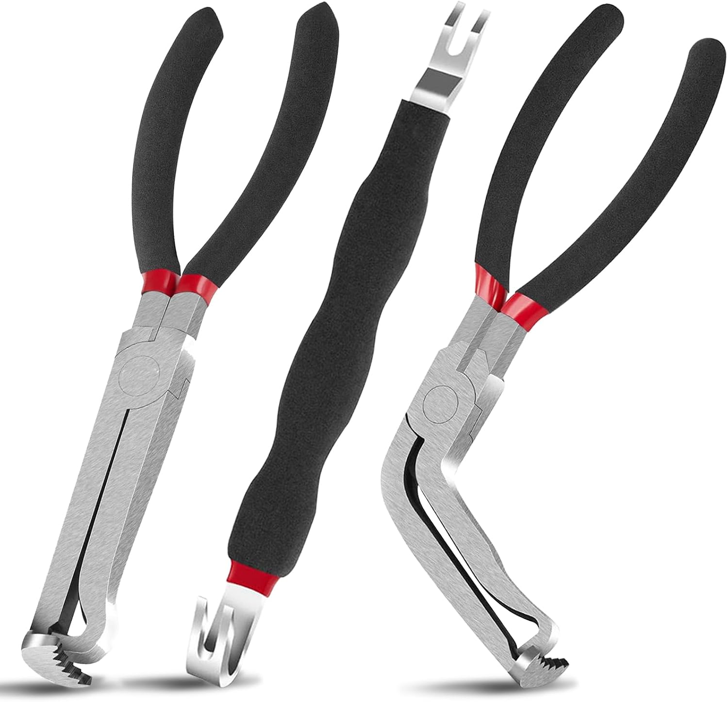 3 Packs Electrical Connector Removal Tool for Wiring Harness, 60° & Straight Automotive Electrical Disconnect Pliers with Separator for Car Truck SUV