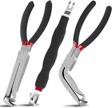 3 Packs Electrical Connector Removal Tool for Wiring Harness, 60 & Straight Automotive Electrical Disconnect Pliers with Separator for Car Truck SUV