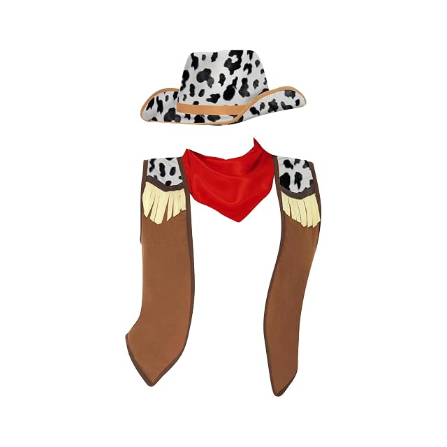 Smiffys Kit instantáneo mujer del salvaje Oeste, con chaleco, pañoleta para el cuello y sombrero Halloween