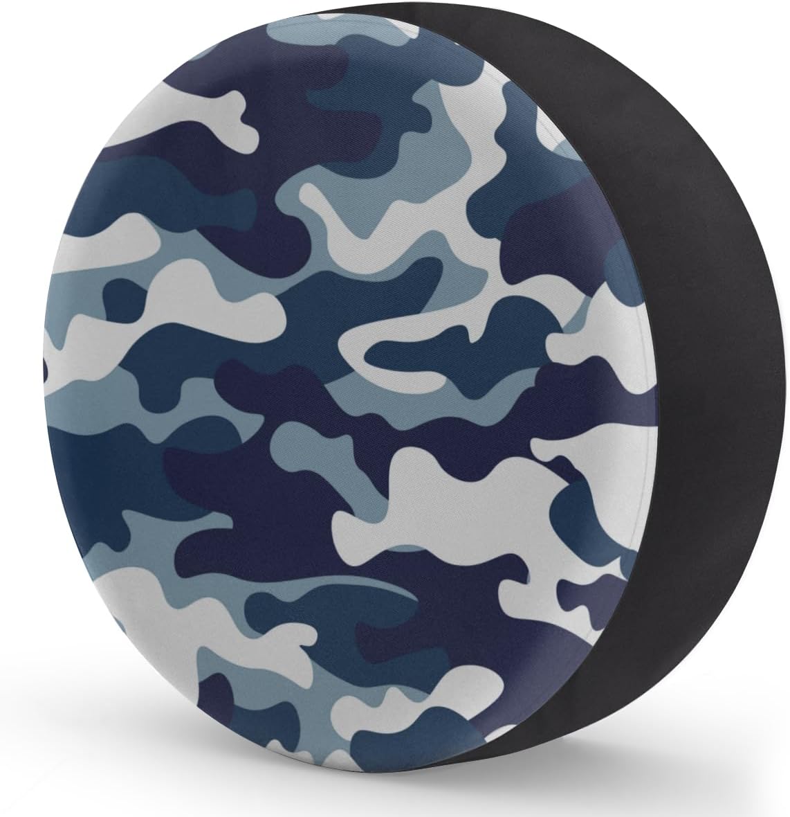 Navy Camouflage Tire Covers Portable Spare Tire Cover Soft Durable Waterproof Dustproof Set of 4 Bags 15 Inches for Car Truck SUV Trailer Camper