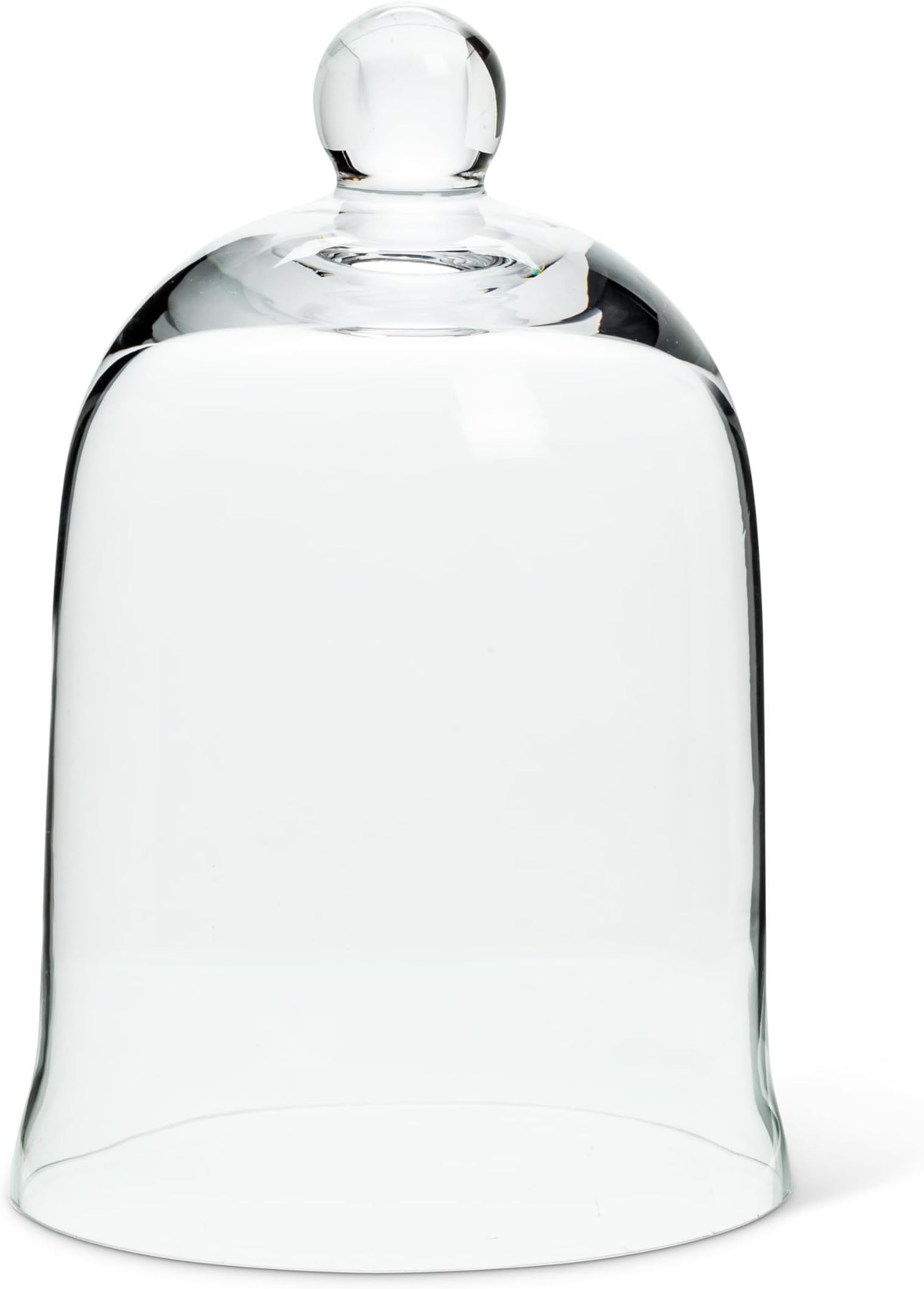 Abbott Collection 27-Carolyn Bell Shaped Glass Cloche, Clear (7" H)