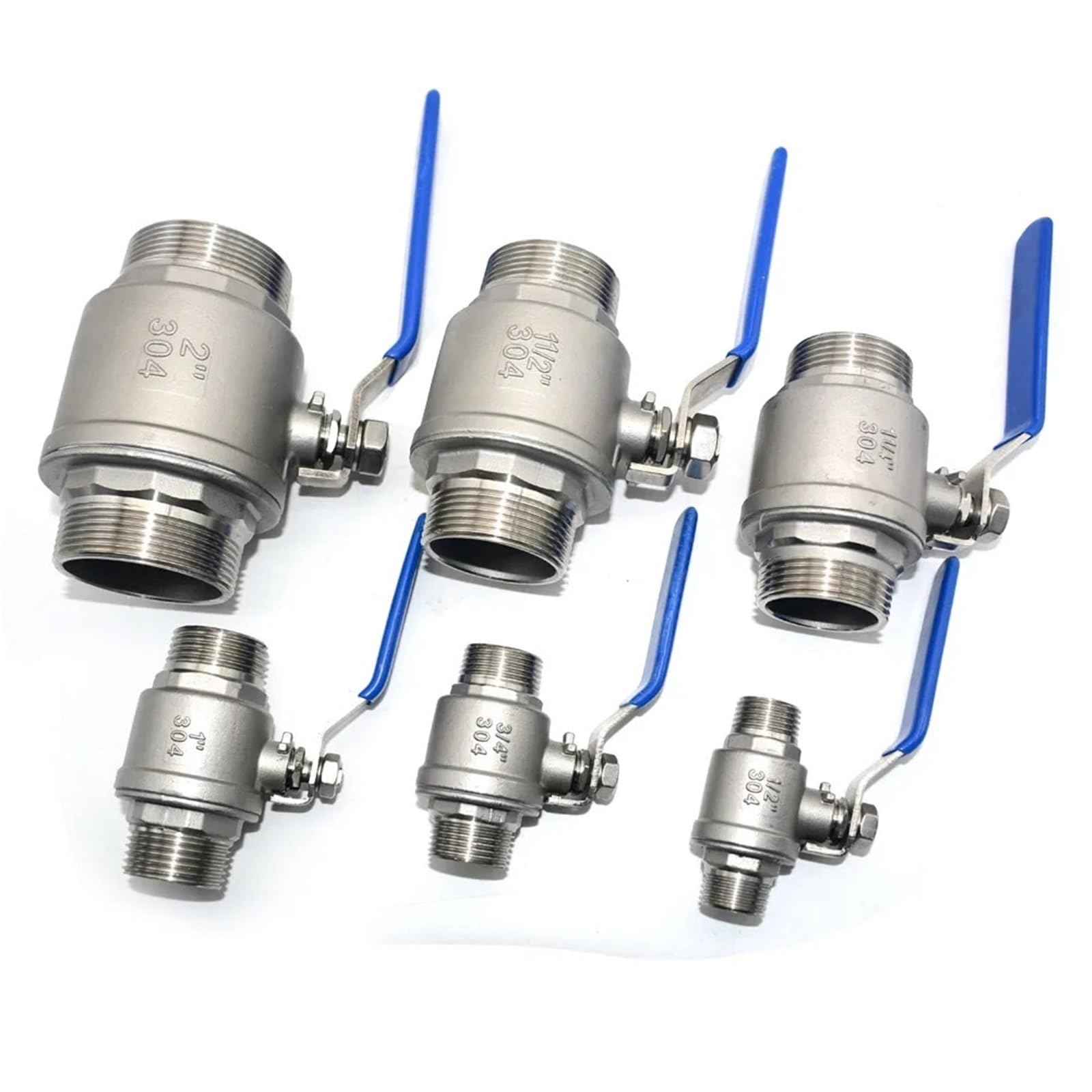 Zawór ze stali nierdzewnej 1/4 3/8 1/2" 3/4" 1" 2" BSP gwint żeński i męski Adapter do przełącznika wody, gazu, oleju(1-1/4")
