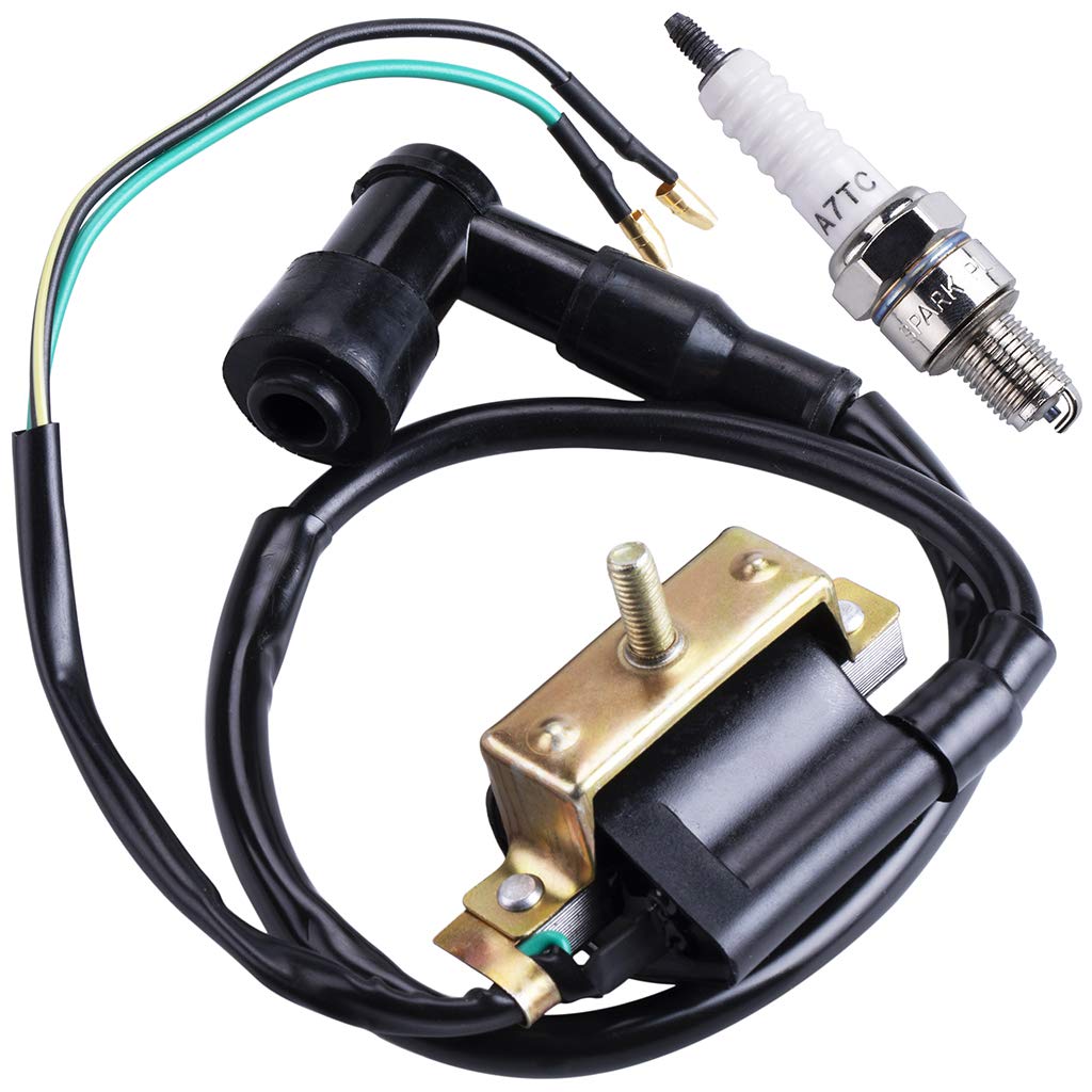 Wiring Loom Harness Kill Switch Ignition Coil Cdi Box Spark Plug Rebuild Kit for Kick Start Dirt Pit Bike ATV 50CC 70CC 90CC 110CC-160cc Buggy Go Kart Wire Harness