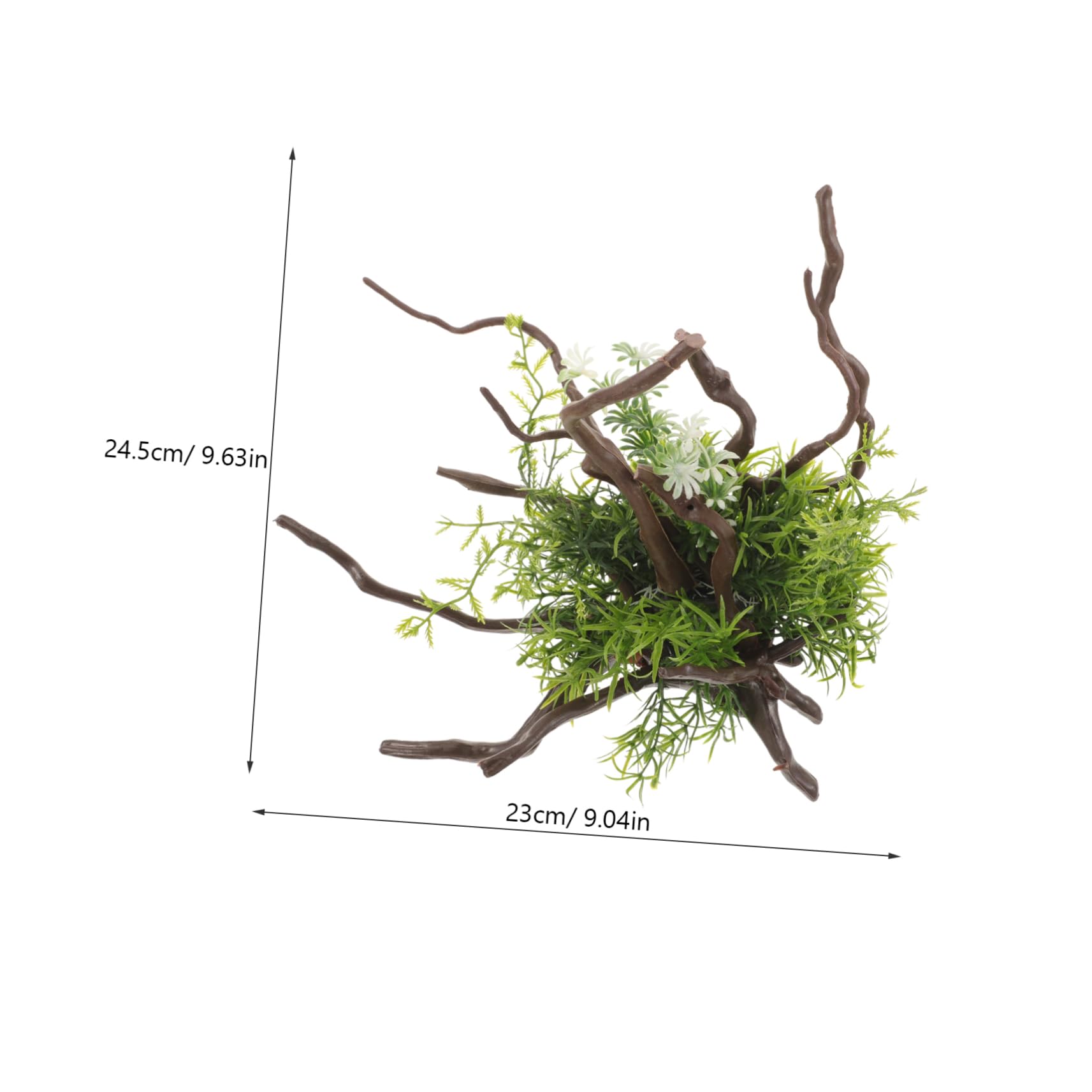 BESPORTBLE 2 Pièces Ornement Aquatique Herbe De Réservoir De Poissons Mini-Aquarium Plantes De Gazon Artificiel Pompe D'aquarium Décorations D'aquarium Aquarium Artificiel Air Trousse Résine