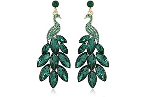 Vintage Peacock Dangle Earrings: A Majestic Adornment for the Enchantress Inside