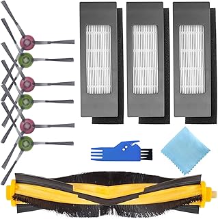 QAQGEAR Replacements for Ecovacs DEEBOT OZMO 920 950 N8+ T8 T8MAX T8Power T8AIVI T8+ N8 Pro Plus T5 N5 N10 Plus Robot Vacuum Cleaner, Accessories Kit 3 Filters 6 Side Brush 1 Main Roller Brush(10Pcs)