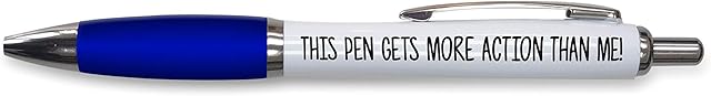 Rude Pens For Adults | Funny Boss Gifts Leaving Presents For Colleagues | Silly Ballpoint Pen Novelty Funky Stationery Quirky Gift Office Desk Accessories (Blue_PAP48)