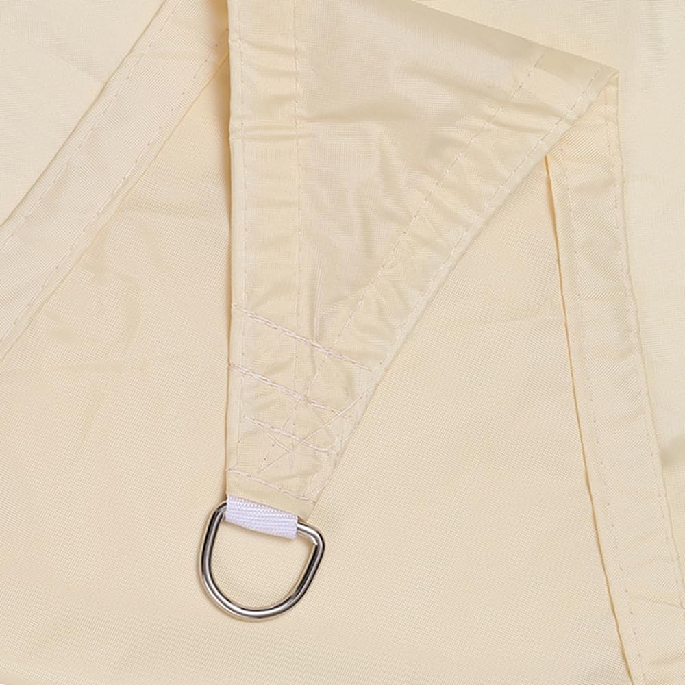 Tenda parasole rettangolare, 5 x 7 m, 95% UV, protezione solare da giardino, impermeabile, per giardino, patio, feste, pergola, balcone, bianco sporco