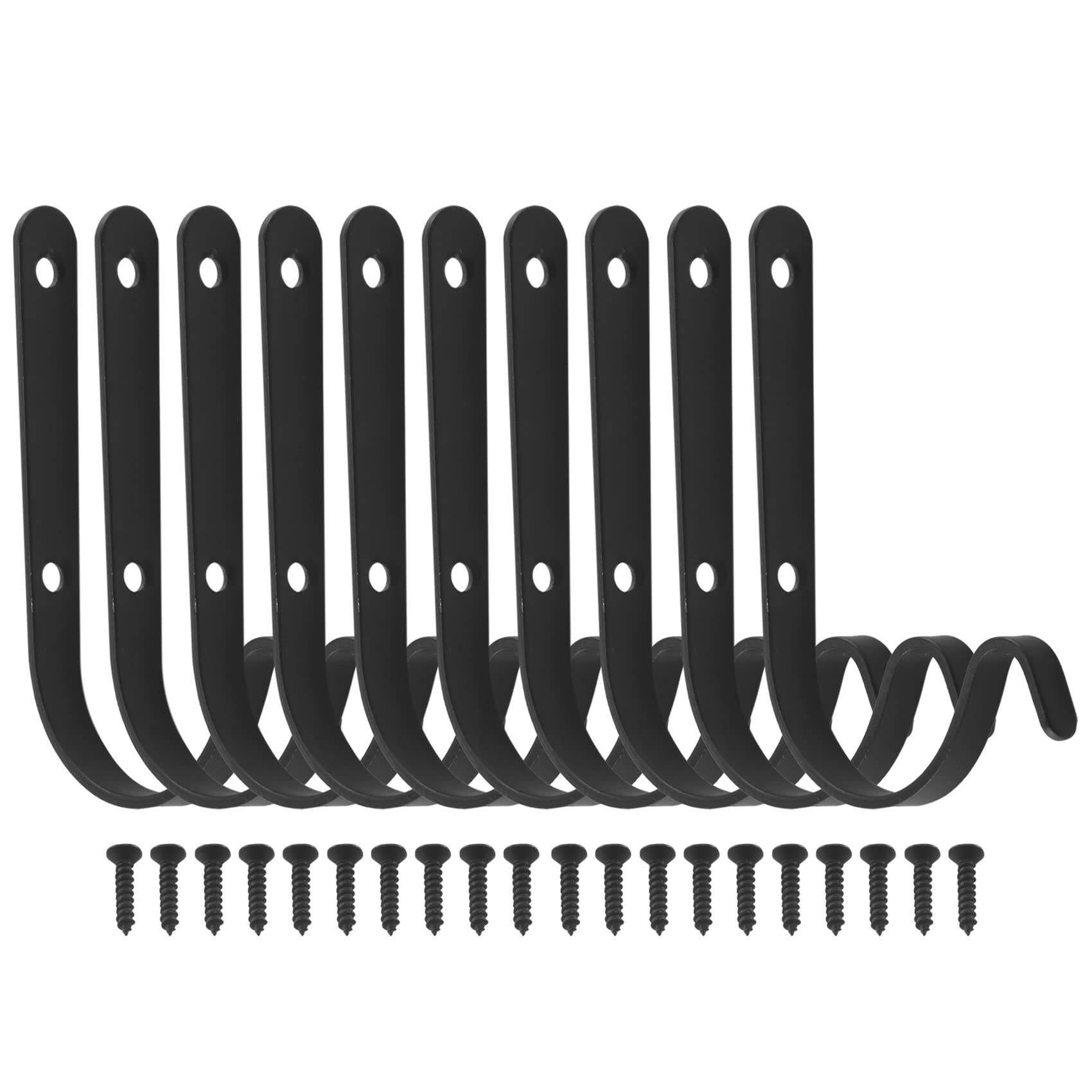 detee 10 Pcs Iron Wall Hooks Outdoor Decorative Hook for Hanging Planter Coat Lantern Plant Hooks Hangers Metal Hooks
