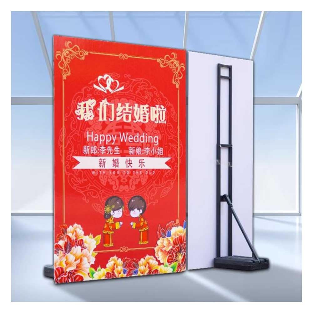 Poster Stand For Display, Marco De Soporte De Fondo De La Placa KT Base De Inyección De Agua Soporte De Banner Al Aire Libre para La Pantalla De Tablero Y Espuma (Color : Black-100-180cm, Tamaño : 2