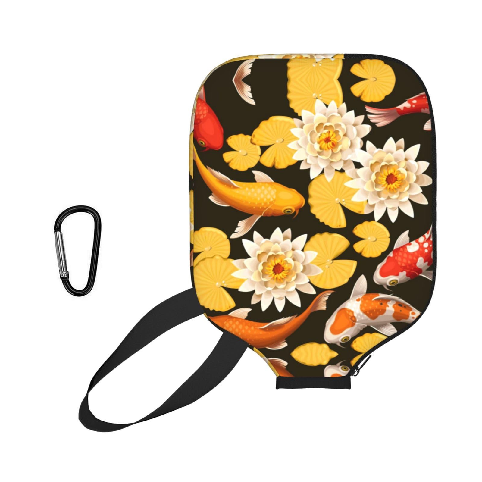 ESNAIUVCD Red Carp Fish And Lotus Print