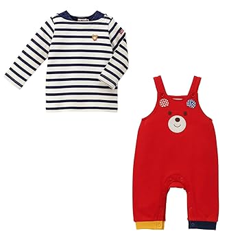 ミキハウス　ダブルビー　長袖Tシャツ&オーバーオールセット 14-3307-493-1-new.jpg