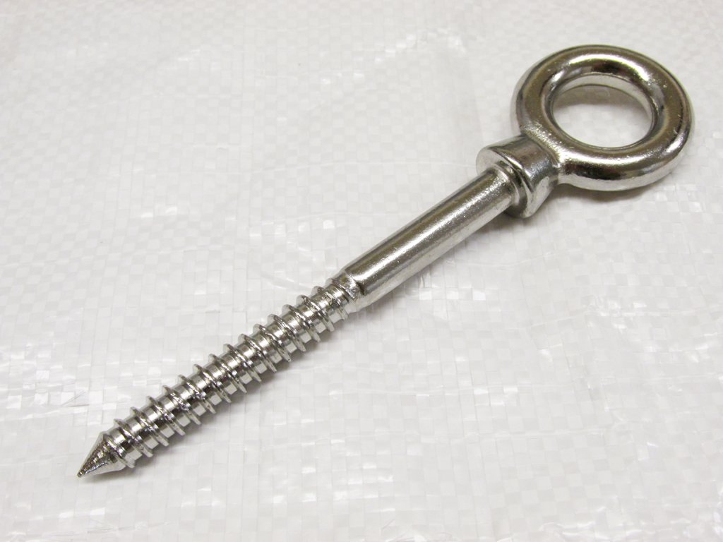 Secure Fix Direct 10Mm X 100Mm Stainless Steel Eyebolt With Woodscrew Thread - Eye Bolt Attachment Bolts Eyebolts Ring