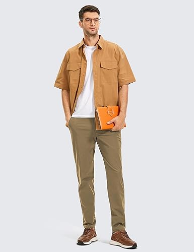 Miniatura 3 de CRZ YOGA Pantalones de golf cómodos para todo el día, tallas 303234 pulgadas de hombre, secado rápido, ligeros, con bolsillos, casuales