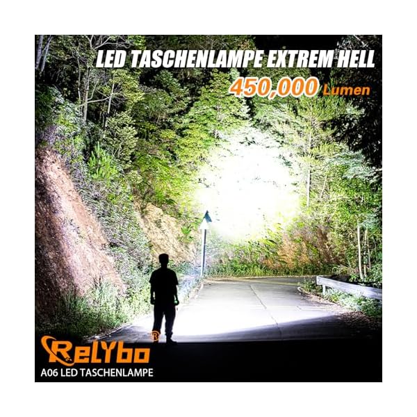 Lampe Torche Led Ultra Puissante, Lampe Torche Rechargeable, 450000 Lumens Lampe Torche Puissante, Torche Led Puissante Rechargeable, XHP90.2 Torche Led, 5 Mode Lampe De Poche Rechargeable USB Torche 61SdhklyQHL. SS600