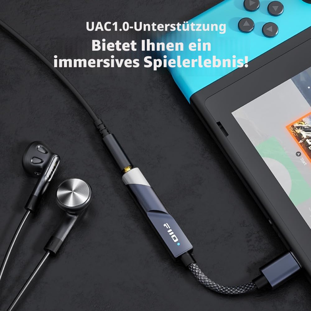 FiiO KA11 USB-Dongle DAC und Amp (USB-C, Schwarz)