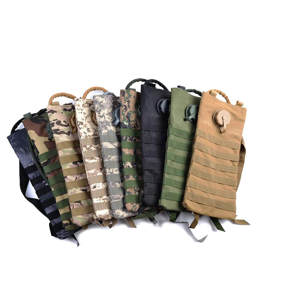 Outdoor Sports Hiking Bag Tactical Assault Combat Camouflage Tactical Molle Water Pack 2.5/3L Hydration Pack - WL