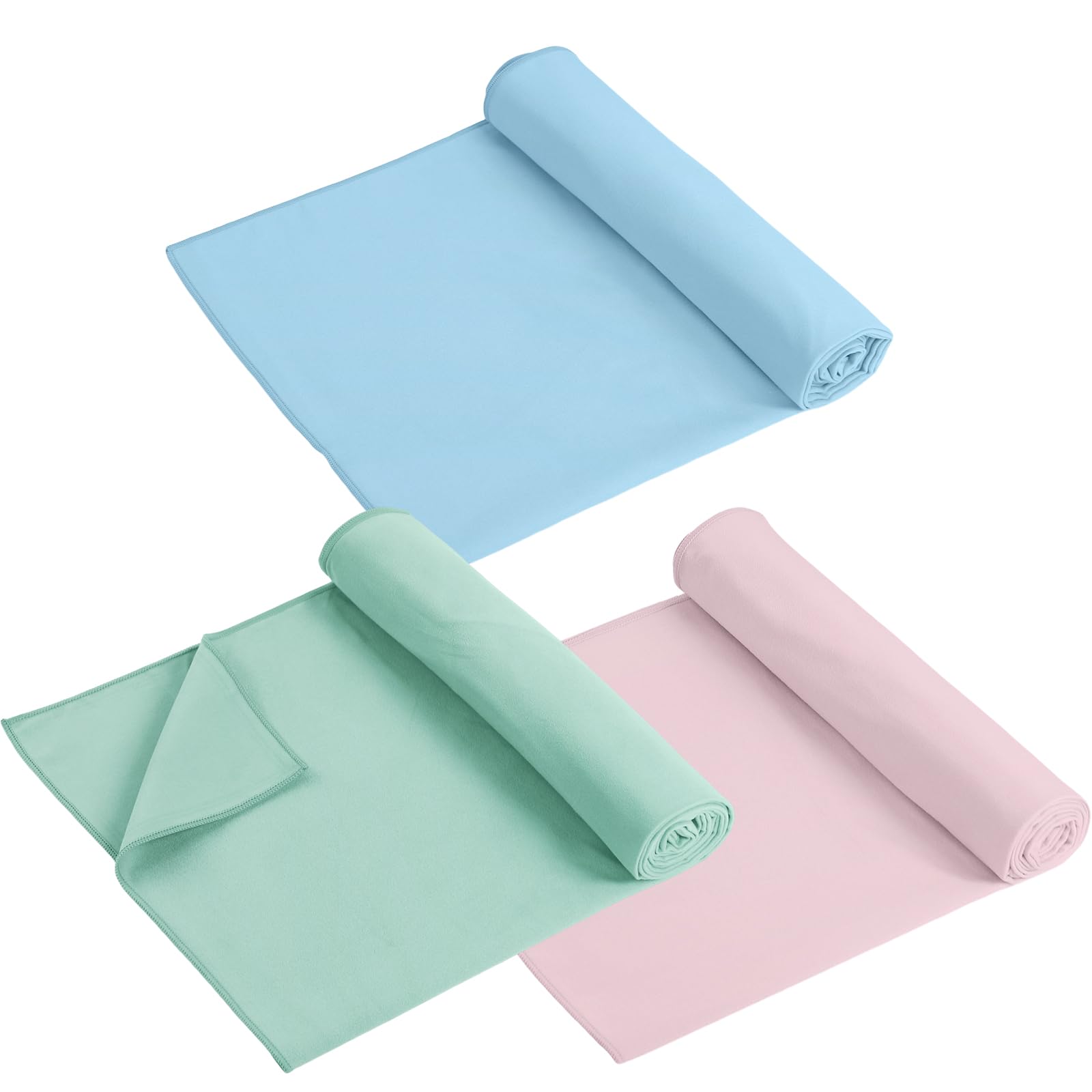 3 Pack Hot Yoga Mat Towels - Non-Slip Microfiber For Pilates & Workouts