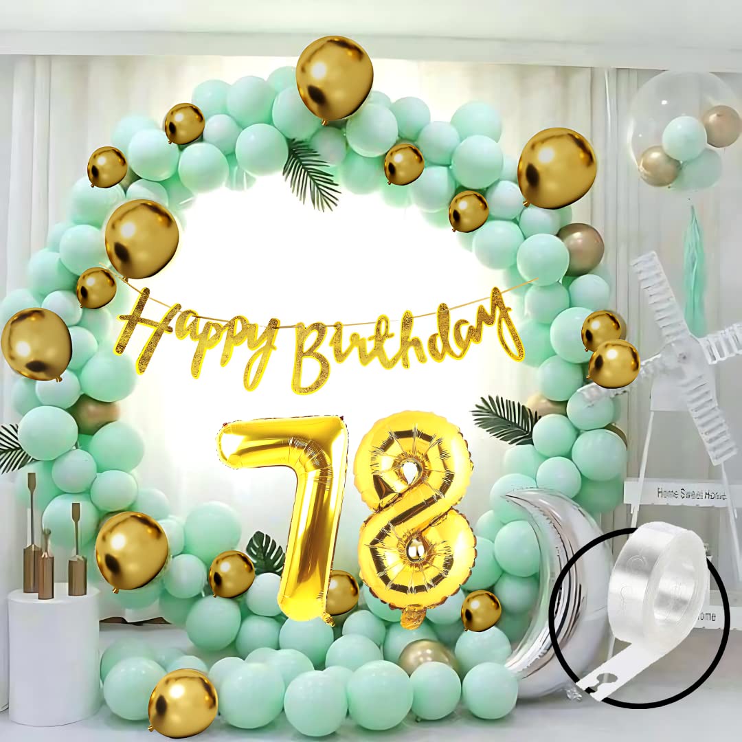 78th Birthday · Green,Gold