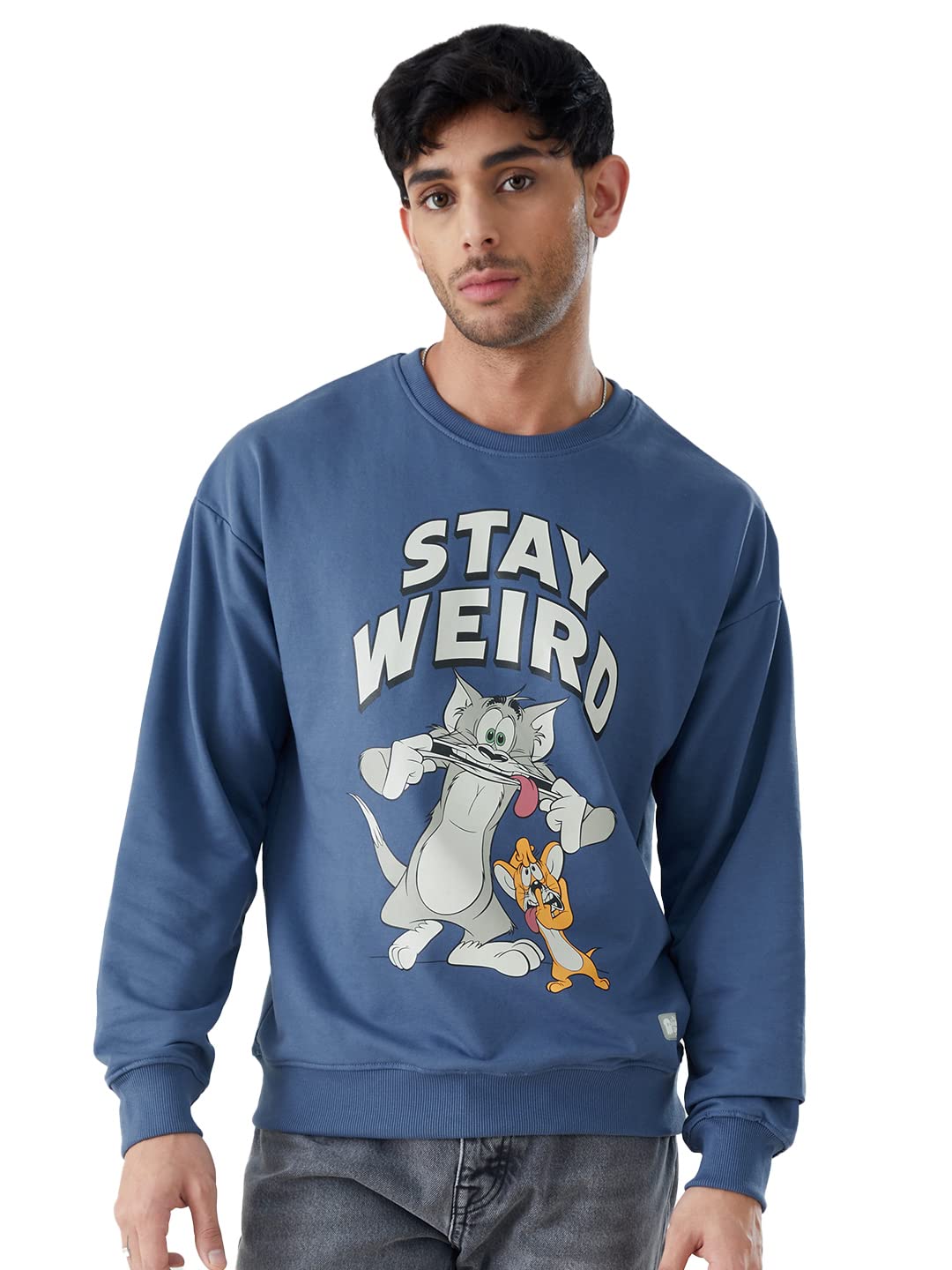 the souled store Men Official Tom and Jerry: Stay Weird Red Printed T-Shirts-picture-23