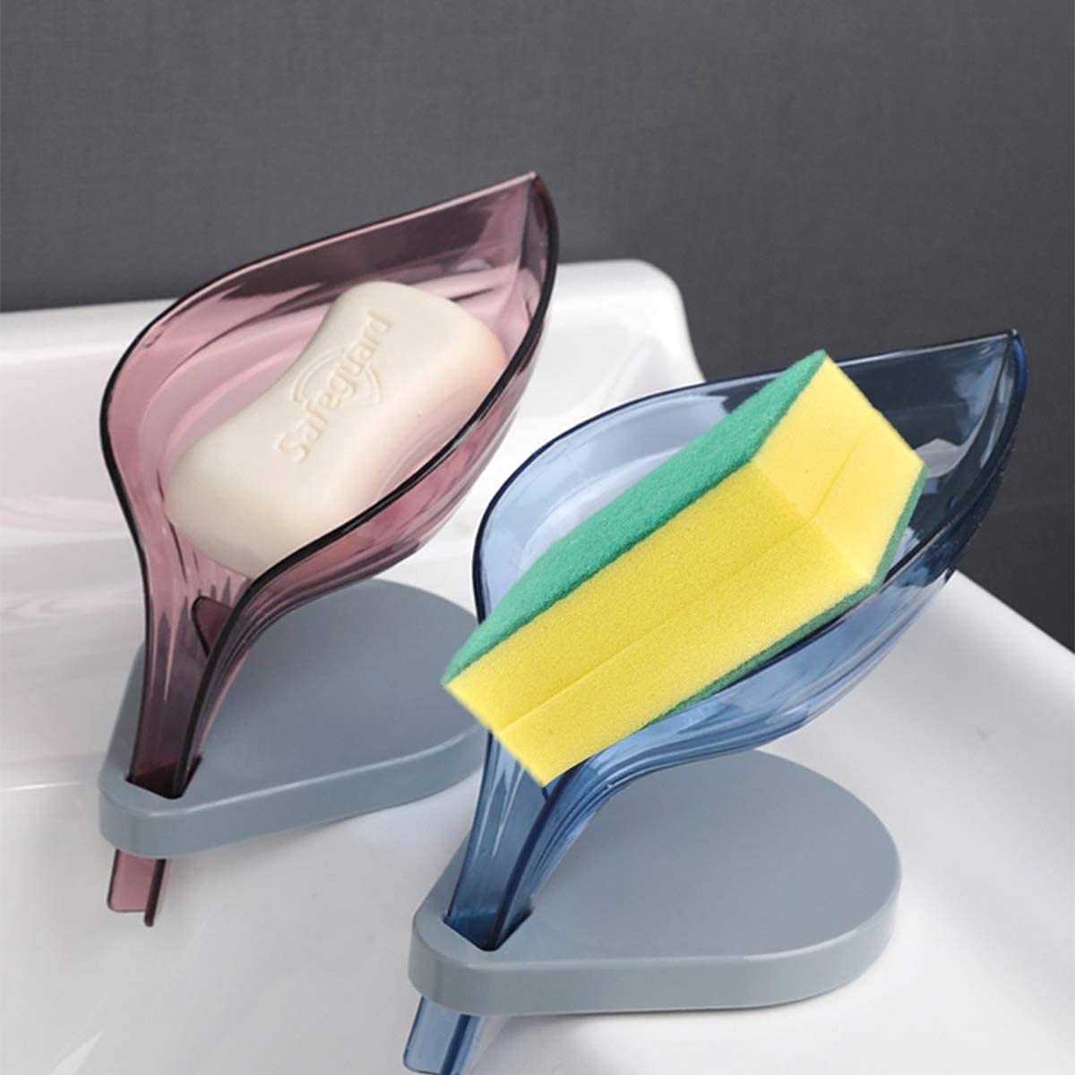 Leaf Shape Soap Dishes, Drainage Soap Box, Self Draining Soap Holder