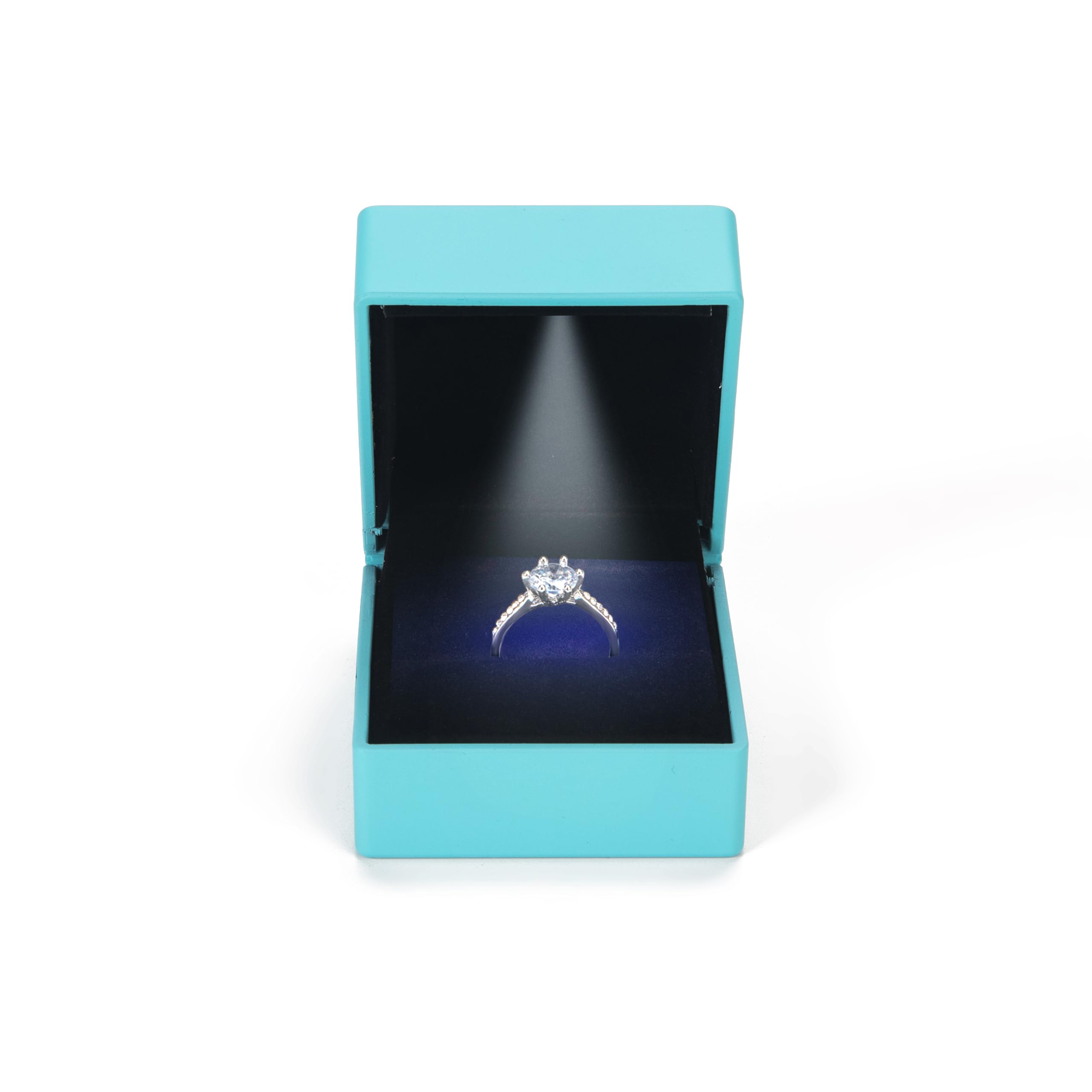 プロポーズ LED指輪ケース リングケース ジュエリー収納 記 送料無料 ギフトボックス LEDライト付き リングケース 指輪ケース 光る プロポーズ 記念日 サプライズ プレゼント 八角形 指輪入れ  ジュエリーボックス | Plus Nao