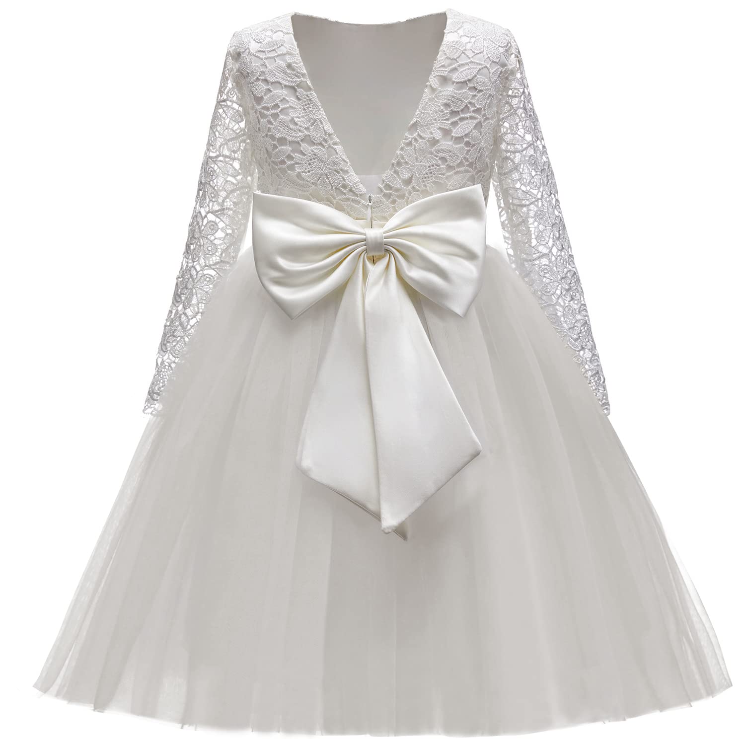 Flower Girl Dress Lace Party Dresses Lace Girl Dress Lace Top Tulle Dress Girls First Communion Dress