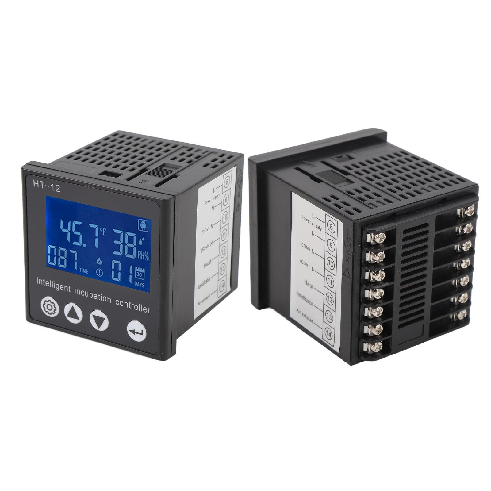 Regolatore di temperatura e umidità Display digitale LCD Misuratore di controllo intelligente della temperatura per l'allevamento