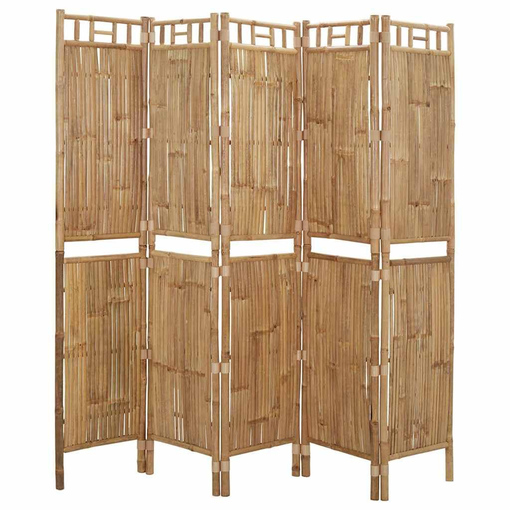 Parawan Parawan 5 Paneli 200x180 cm Bamboo