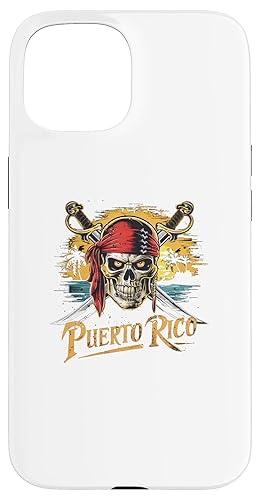 iPhone 15 Puerto Rico Boricua Pirate Vacation Souvenir Case