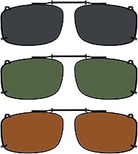 Eyekepper Metal Frame Rim Polarized Lens Clip On Sunglasses 56 * 34MM