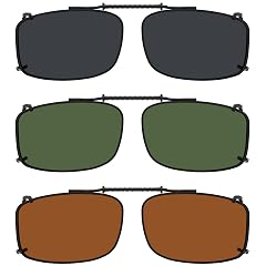 Eyekepper Metal Frame Rim Polarized Lens Clip On Sunglasses 56 34MM