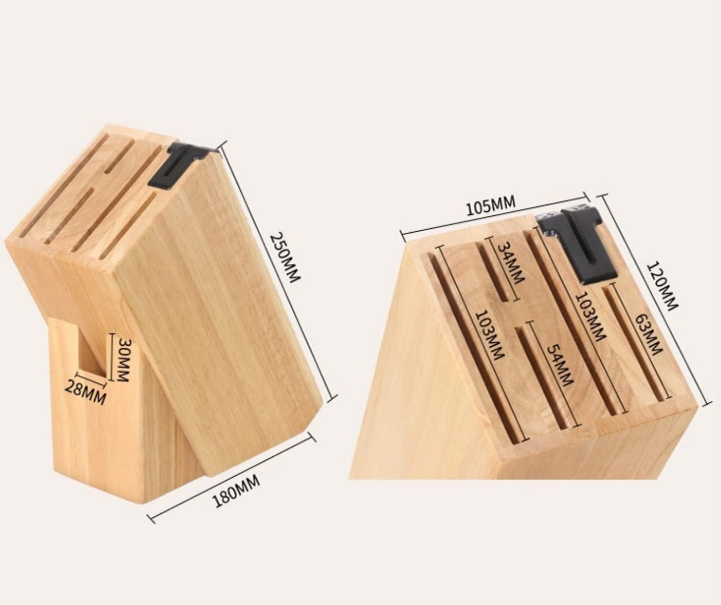 Knife Block Storage Stand Kitchen,Only Selling Cutter Holder,Wood Countertop Knives Shelf Rack Accessories Tool