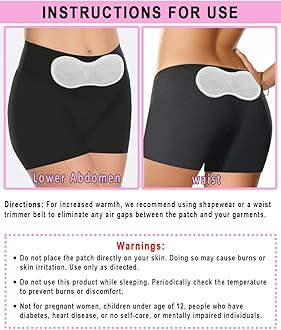 Portable Adhesive Self Heating Pads (5 Count) for Menstrual Cramps & Backache Relief – Thermal Therapy Heat Patches for Period Pain – Comparable to ThermaCare Menstrual Heatwraps