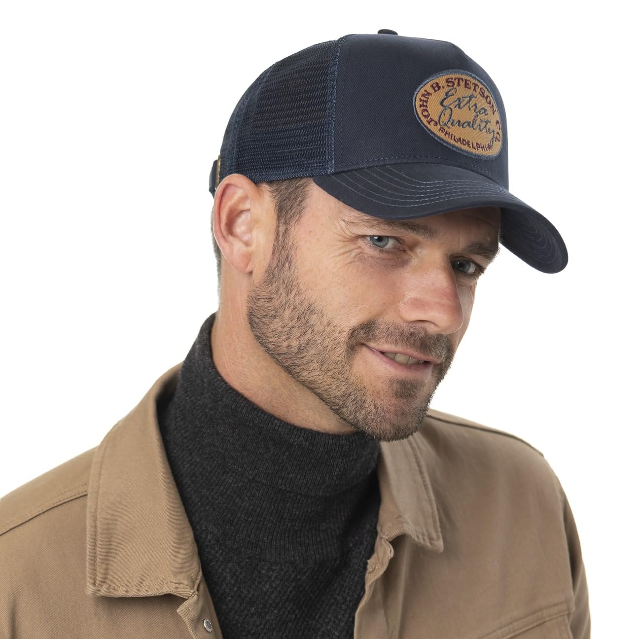 Stetson Czapka Trucker Vintage Brushed TwillKobiety/Mężczyźni - tirowca baseball cap z meshu Metalowa sprzączka, daszkiem wiosna-lato jesień-zima Wiosna