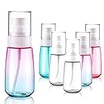 Cosywell Travel Spray Bottle TSA Approved 2oz 60ml 6 Pack Leak Proof Travel Spray Bottle Empty Small Spray Bottles for Perfume Essential Oils Toners Rose Water Cosmetics (6PCS-2PinkBlue2Clear)