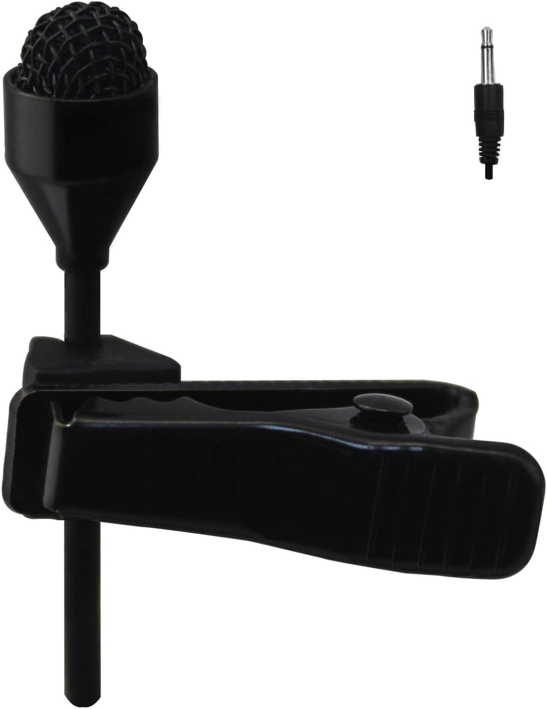 J K MIC-J 044 Lavalier Lapel Clip On Omni-Directional Condenser Microphone Compatible with Desktop Computer/Portable Voice Amplifier (Mono 1/8'' TS Plug)