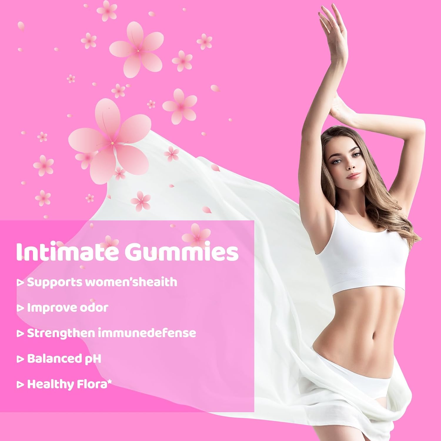 Womens Probiotic Slippery Elm,Pineapple Gummies for Women ph Balance & Immune System,Vaginal Probiotic Gummies,Suagr-Free,Veagn,Slippery Elm for Women,60 Gummies - Image 3