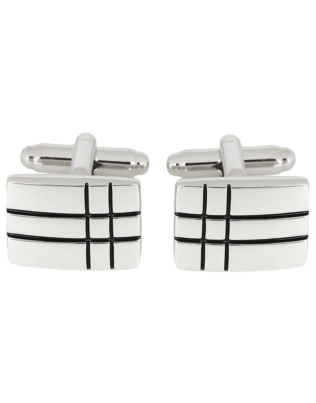 PeluchePretty Black Enamel Cufflinks for Men