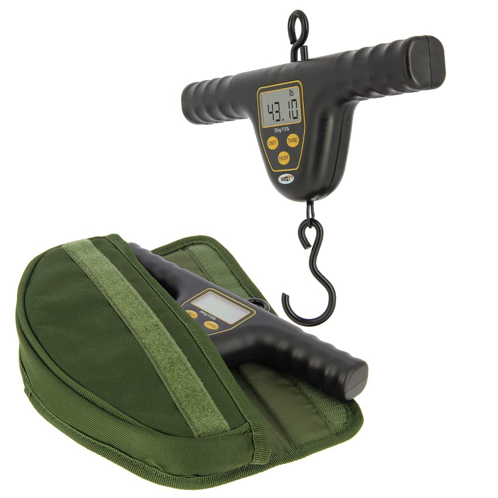DNA Leisure NGT XPR Barre en T numérique pour pêche à la carpe Noir ou camouflage 50 kg