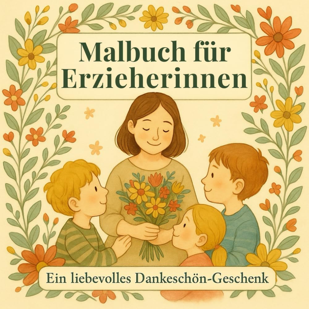 Malbuch für Erzieherinnen – Liebevolle Szenen aus dem Kita-Alltag: Ein entspannendes Dankeschön-Geschenk für Erzieherinnen voller herzlicher Momente zum Ausmalen