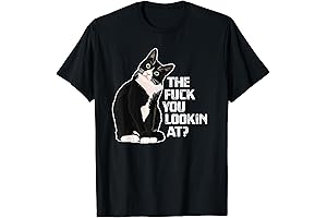 The Boy Fuck You Lookin At? Funny Vulgar Novelty Shirt For Cat Lovers