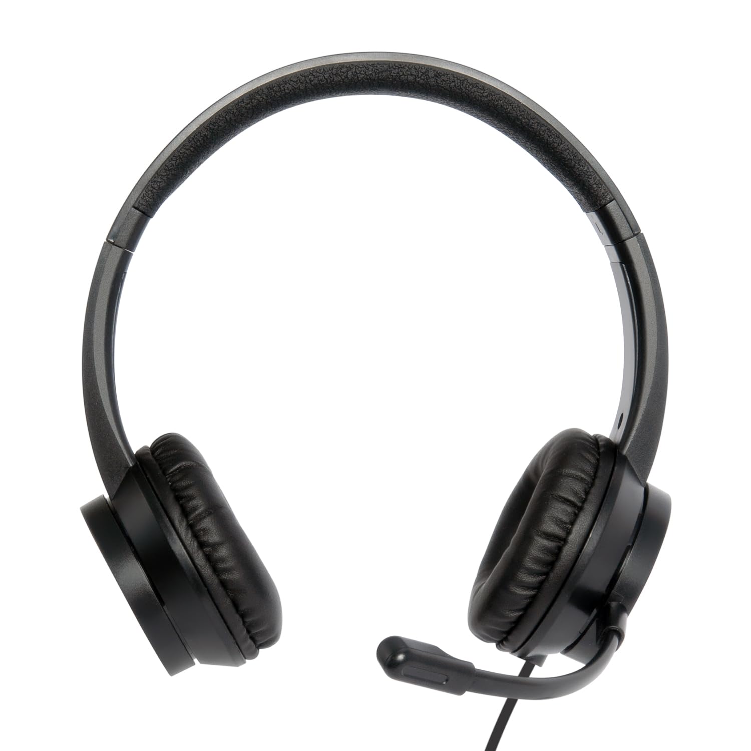 VulTech HS-03 Cuffie On-Ear USB Nero con Microfono con archetto regolabile con controller volume e muto, per PC, ufficio, Computer, Portatile, Laptop, Macbook, Teams, Meet, Zoom - Headset