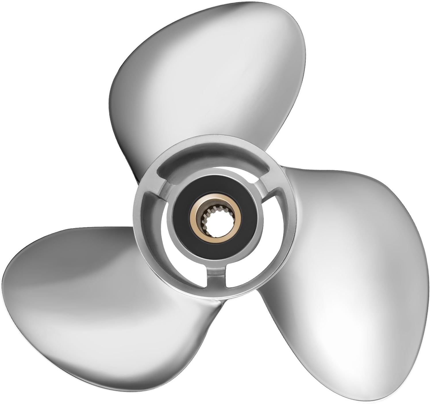 15 x 21 OEM Upgrade Stainless Steel Boat Propeller for Suzuki Engines Outboard 150-300HP, 15 Spline Tooth RH, 3 Blades