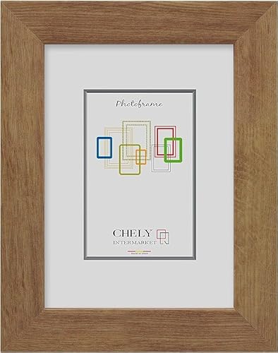 CHELY INTERMARKET Marco de fotos MOD-274 de Madera, moldura de 2cm ideal para foto o poster (Madera Mate, 24x30 cm)