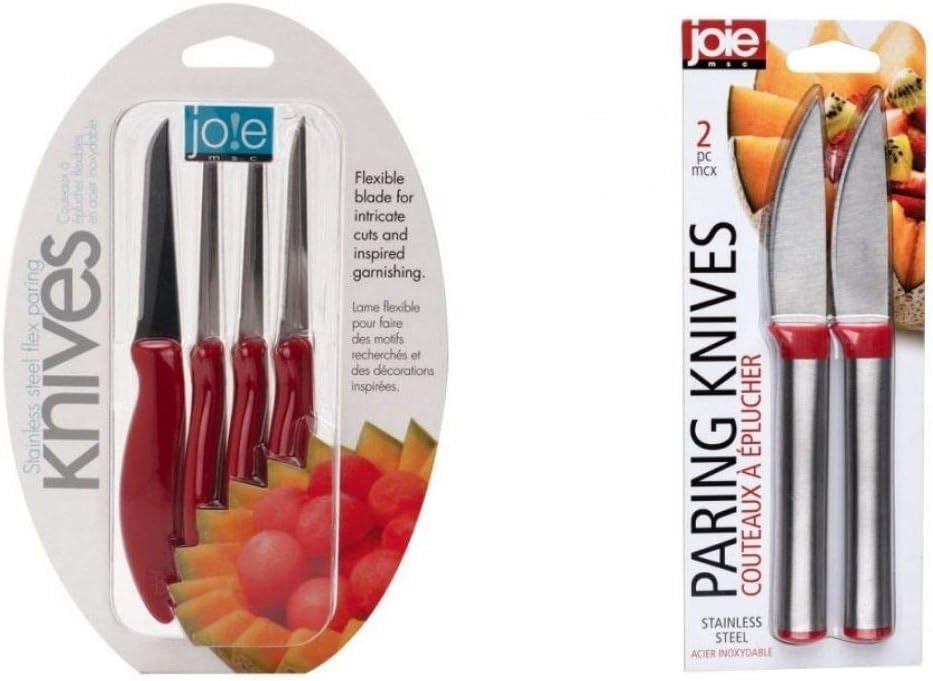 Joie Paring Knives Bundle with Joie Stainless Steel Flex